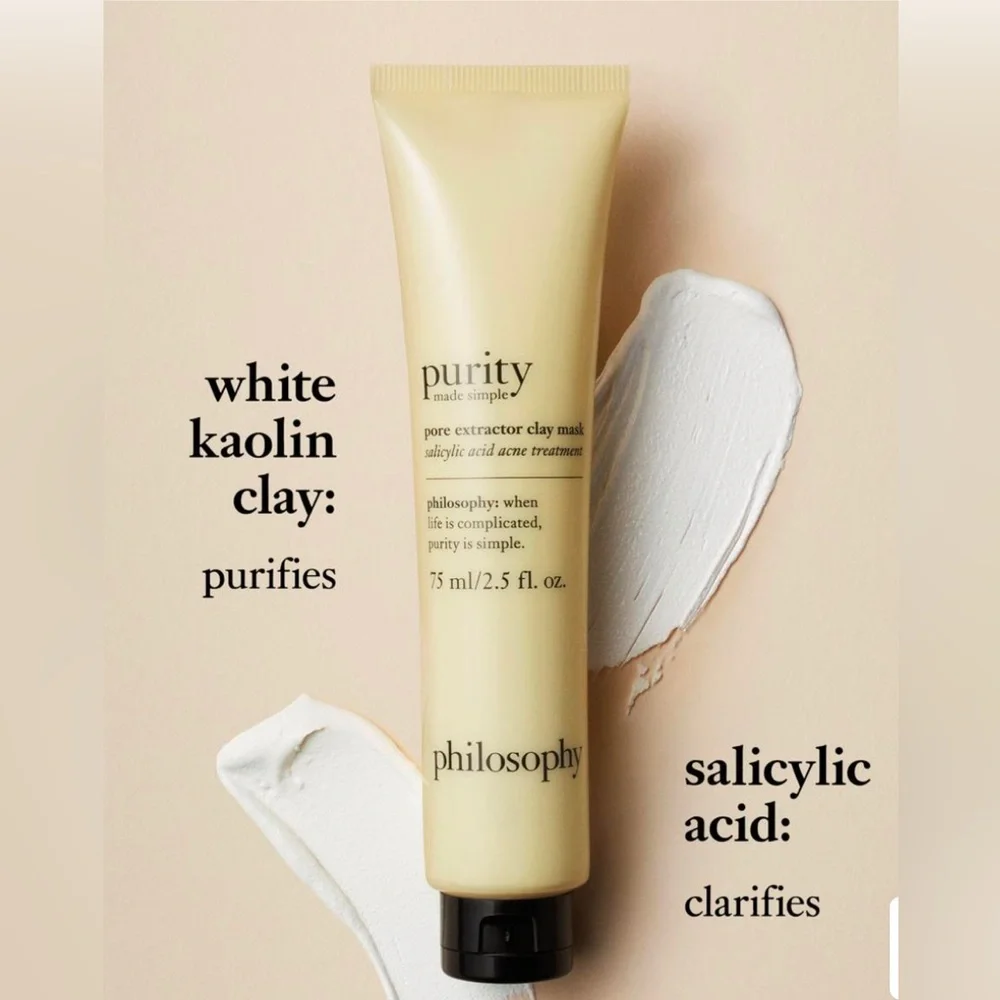 philosophy purity made simple pore extractor clay mask 2.5 oz - Picture 2 of 6